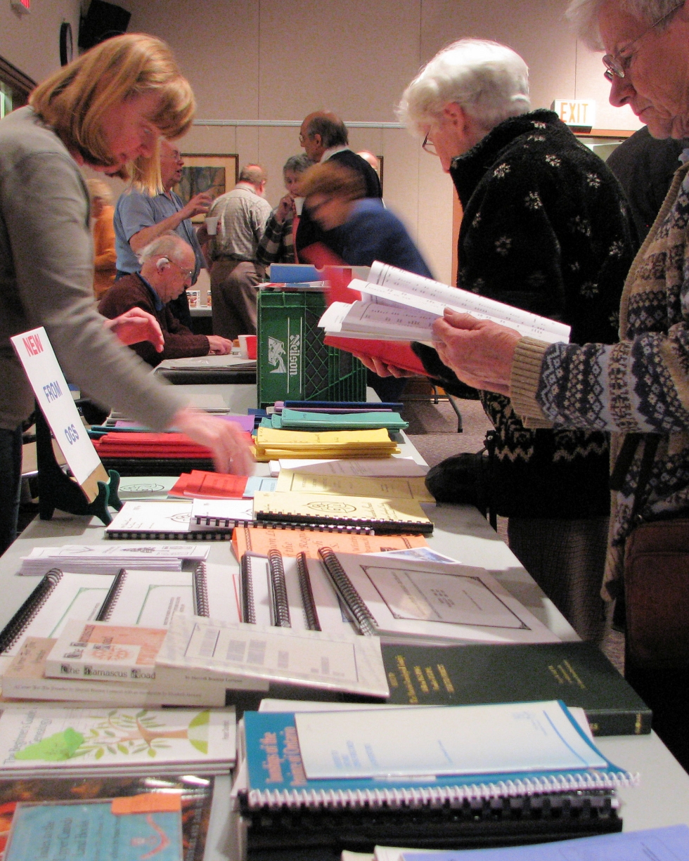 Rosanne at Publications Table on May 6 2008.jpg